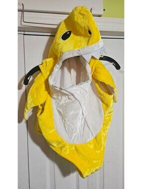 Baby Shark Plush Costume Toddler Kids Yellow Halloween Hood Teeth Fins Cute